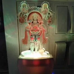 kritam Hanuman JI Magic Night Lamp 3D Beautiful Illumination Automatic on/Off Smart Sensor for Bedroom with 7 Color LED Changing Light Night Lamp Table Lamp image 3