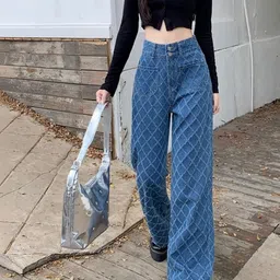 KPOP Women Regular Fit Mid-Rise Jeans image 4