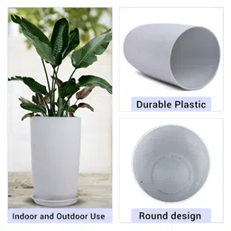 RUBOXA Marble Emerald 6-Pcs White UV-ProtectedPlanters image 5