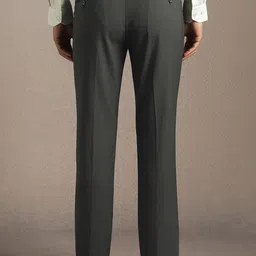 Louis Philippe Men Textured Regular Fit Formal Trousers image 3