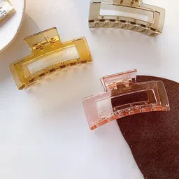 HANDBAG COLLECTION Women Set Of 6 Transparent Claw Clip-picture-18