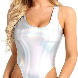 ssoshhub Stylish Fashion Solid Women Bikini Silver Swimsuit-picture-17