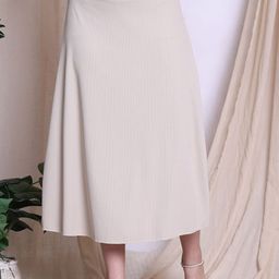 NEUDIS Solid Midi A-Line Skirt-picture-24