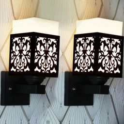 Gojeeva Brown Wood Square Wall Lamps-picture-31