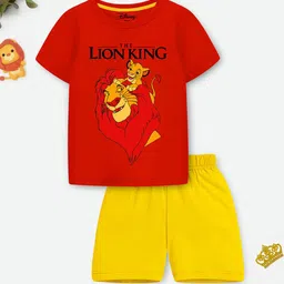 YK Disney Boys Pack of 2 The lion King & Simba Printed T-shirt With Shorts image 4