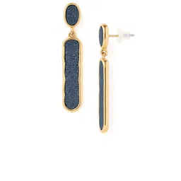 Bohey by KARATCART Gold-Plated Geometric Shaped Drop Earrings image 2