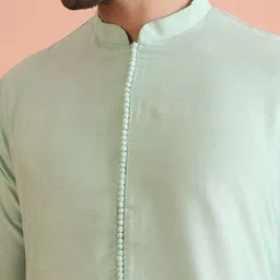 KISAH Mandarin Collar Straight Kurta With Trousers image 2