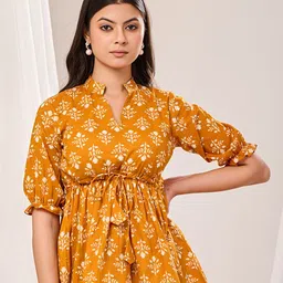 Futra Gabha Floral Printed Cotton Empire Top image 5