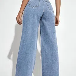 The Rivvrs co Women Straight Fit High-Rise Stretchable Jeans image 5