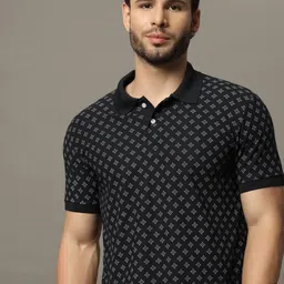 SZN Men Printed Polo Collar Pockets T-shirt image 5