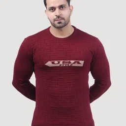 FEVERFEW Men Typography Printed Cotton Pullover-image-79