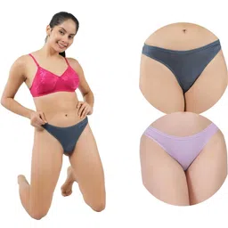 ORLIZEA Pack of 2 Women Low-Rise Cotton Blend Thongs-picture-19