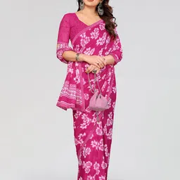 Moda Rapido Floral Printed Saree With Blouse Piece image 2