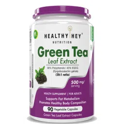 HealthyHey Nutrition Premium Green Tea Extract Supplement - 500 mg - 90 Vegetable Capsules-image-24