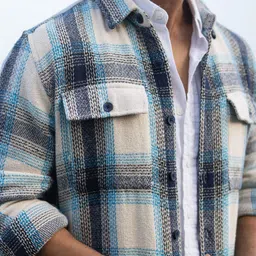 Powerlook Men Buffalo Checked Spread Collar Casual Shirt image 3