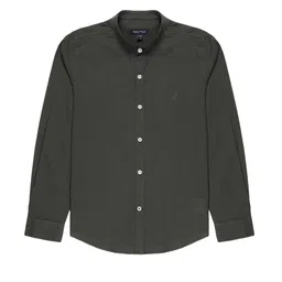 Nautica Boys Premium Fit Textured Band Collar Pure Cotton Casual Shirt-picture-11