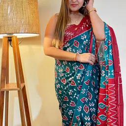 JAINICA Ethnic Motifs Pure Cotton Ilkal Saree image 4