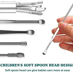 nkb 6 in 1 Ear Wax Cleaner set, Ear Wax Remover. Cleaning Wax Pick Kit image 2