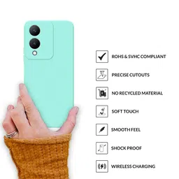 SPRIG Solid Printed Vivo Y17S Back Case Mobile Accessories image 3
