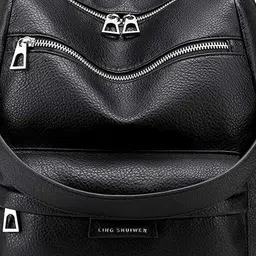 truearch Women Textured Ergonomic Shoulder Straps Medium Backpack image 4