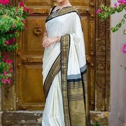 VelvetHue Woven Design Zari Saree image 3