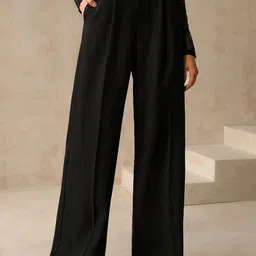 Chemistry Women Relaxed High-Rise Wide Leg Baggy Pleated Trousers image 3