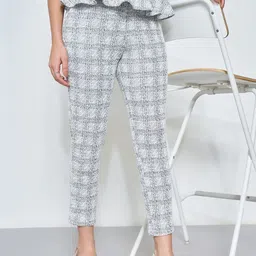 Honey by Pantaloons Checked Mid-Rise Trouser-image-35