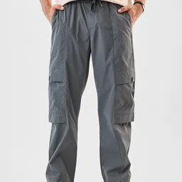 Snitch Men Grey Mid-Rise Relaxed Fit Cargo Pants-picture-37