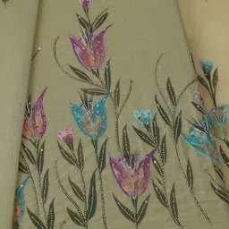 Soch Embellished Organza Unstitched Dress Material image 4