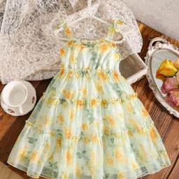 Sangria Printed Cotton Round Neck Fit & Flare Knee Length Dresses image 2