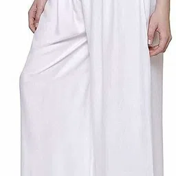 tareeka Pack of 2 Women Regular Fit Blue, White Viscose Rayon Trousers image 3