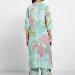 RANGMANCH BY PANTALOONS Women Printed Kurta with Trousers & image 4