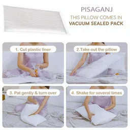 Siroki Bond White Polyester Breathable Rectangular Sleep Pillow image 4