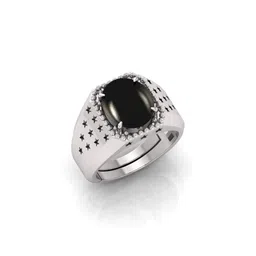 todani jems 6.25 Ratti Agate Stone Original Certified Hakik Gemstone Silver Plated | Adjustable Ring image 1