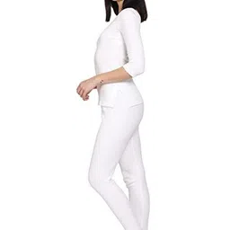 NEVA Women Cotton Round Neck Top & Bottom Thermal Set image 4