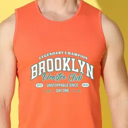 WOOSTRO Men Pack of 2 Typography Printed Round Neck Cotton Slim Fit Sports T-shirts image 4