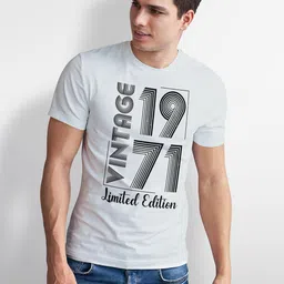 Seekbuylove Typography Printed Round Neck Bio Finish Pure Cotton T-shirt image 3