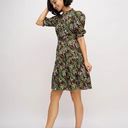 DressBerry Floral Printed Fit & Flare Dress image 5