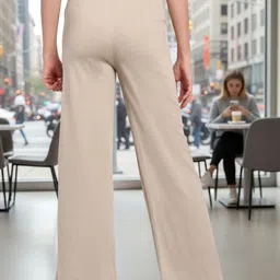 COVZ Women Smart High-Rise Easy Wash Trousers image 3