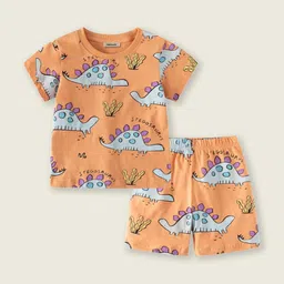 INCLUD Boys Printed Round Neck T-Shirt With Shorts image 3