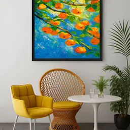 999Store Orange & Green Nature Canvas Wall Art-image-74