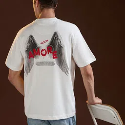 THE BEAR HOUSE Men Printed Drop-Shoulder Sleeves T-shirt image 1