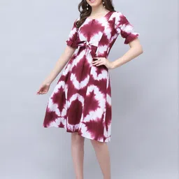 KALINI Floral Print A-Line Dress-picture-34