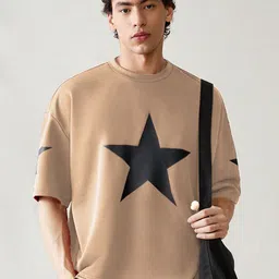 CLAFOUTIS Men Printed Drop-Shoulder Sleeves Applique T-shirt-picture-25