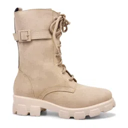 Padchin Women Round Toe Chunky Boots image 5