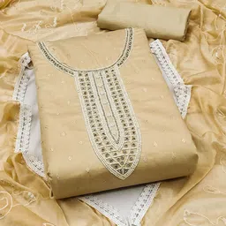 Ishin Embroidered Unstitched Dress Material image 2