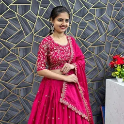 cyorr Embroidered Semi Stitched Lehenga Choli image 1