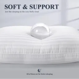 Shadowkart Set of 2 Fibre Filled Faux Velvet Ultra Soft Sleep Pillow image 3