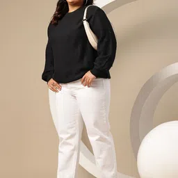 Sztori Plus Size Pullover with Studded Detail image 4