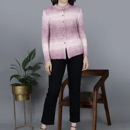 Chatanya Self Design Woollen Cardigan Sweater image 2